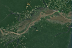 Satellite image of the Amazon basin at the Obidos outlet.
