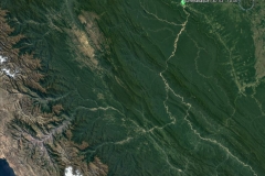 Satellite image of the Beni basin at the Rurrenabaque outlet.