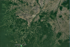 Satellite image of the Branco basin at the Caracaraí outlet.